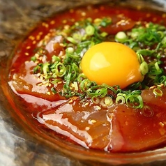 漬け鮪の韓国風ユッケカルパッチョ