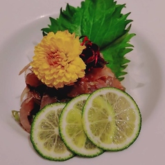 真鯵の香味味噌和え