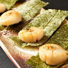 帆立貝柱の磯辺巻き