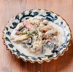 3種のきのこのポルチーニソース炒め