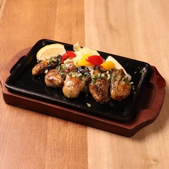 牡蠣の鉄板焼き　レモンオイスターソース