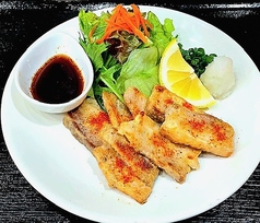 ピリ辛「豚三枚肉」おろしポン酢 