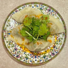 パクチー　水餃子