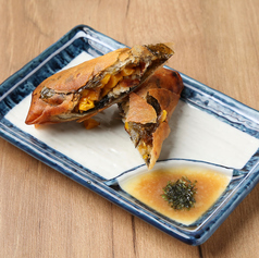 鰻と醤油バターとうもろこしの春巻き