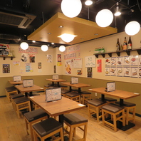 解放感のある店内◎