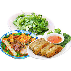 コンボ　ブン・リョウクア＋揚げ春巻き