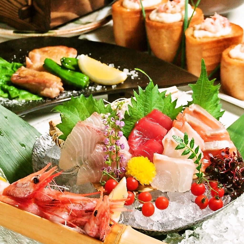 会社宴会、合コン、接待など、いろんなシーンに使える和洋創作コースをご用意しております☆