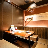 くつろげる個室をご用意