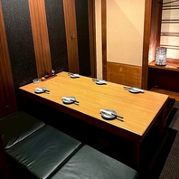 お座敷は掘りごたつの個室