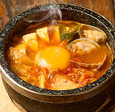 たっぷりあさりの特製スンドゥブチゲ