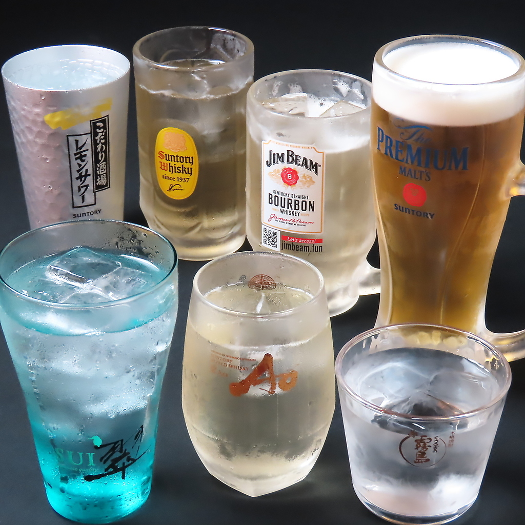 当店はドリンクの品ぞろえも自慢です！定番の「生ビール」から「焼酎」まで多数ご用意しております！