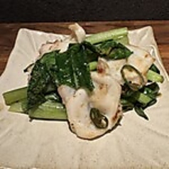 北海タコと青唐辛子鉄板