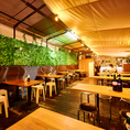 大人数での貸切宴会にぴったりの「Hola！Beer Garden」。広々とした空間を貸し切って、BBQやシュラスコを楽しみながら、周りを気にせず盛り上がれます。