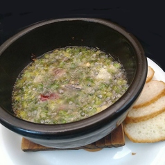 この時期ならではの一皿「蕗のとうアヒージョ」・「天ぷら・」「日本酒にあうパテ」をご用意しました！の写真