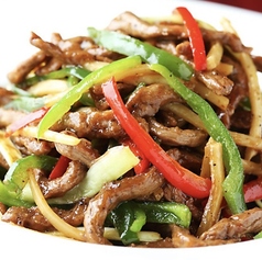 牛肉チンジャオロース炒め