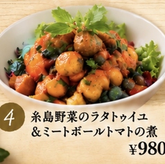 糸島野菜ラタトゥイユ&ミートボールトマト煮