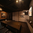 のんびりお過ごしいただける掘りごたつのお席です。～6名様。少人数での宴会にどうぞ！　※写真は一例です。