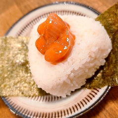 〆のおにぎり(梅・明太・塩辛)