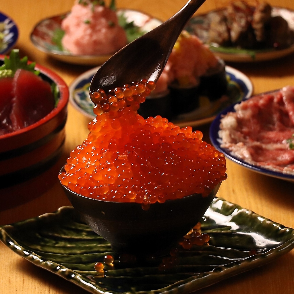 【週末も3h飲放】旬鮮魚の盛合せやぶっかけイクラのこぼれ飯が楽しめる飲放題付全11品～会心～コース