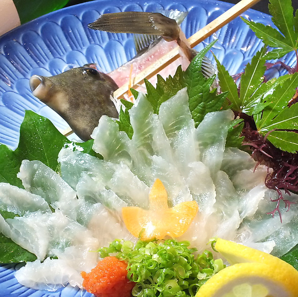鮮魚の活き造りや素材にこだわった和創作料理が味わえる