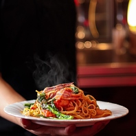 シェフ特製の週替わりパスタなどの手作りイタリアン