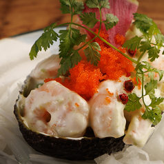 海老とアボカドのしゃきわさマリネ