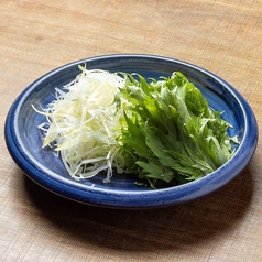 水菜と白葱の盛り合わせ