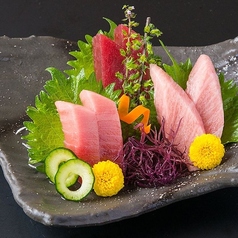 鮮度抜群の旬魚を満喫◎当店自慢のお刺身3種盛り合わせ