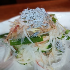みょうがと葱のシラスサラダ