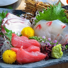 鮮魚の刺し盛り 小とら<3種3切>