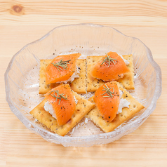 サーモンとカッテージチーズ