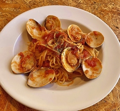 イカとハマグリのトマトパスタ