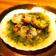 帆立の生海苔バター焼き