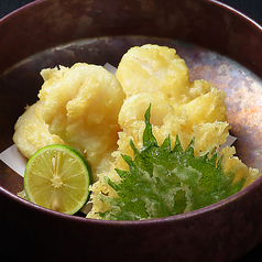 鮑と大葉の天ぷら