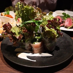 生ハムとチーズの生春巻き