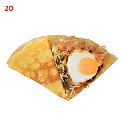お好み焼き風ソースクレープ