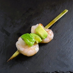 たい わさびタルタル/たい おろしポン酢/たい バジルトマト/海老アボカド/海老バジルチーズ