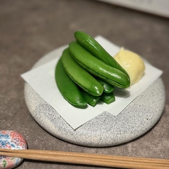 塩茹で　スナップエンドウ