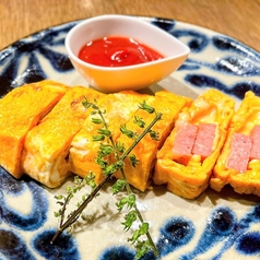 スパムチーズの玉子焼き
