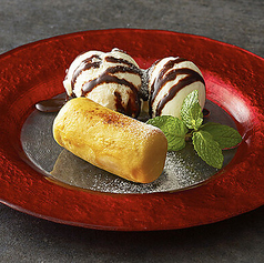 スウィートポテトのバニラアイス添え