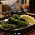 料理メニュー写真 あおさ海苔の天ぷら