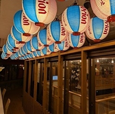 天井いっぱいの提灯。