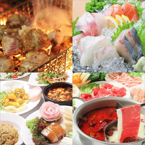 なんば駅すぐの好立地！こだわり炭火焼き鳥と本格中華が楽しめる飲み放題付コースも◎