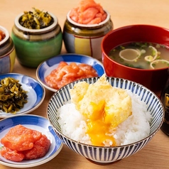 半熟たまご天定食