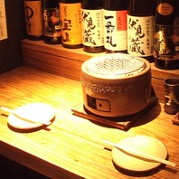 全テーブルに備長炭を！