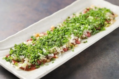 たっぷりネギの生ハツ刺身