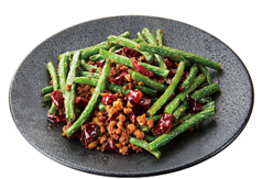 五目野菜炒め/インゲン・ひき肉・ニンニク炒め