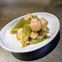 貝柱とオクラの和え物