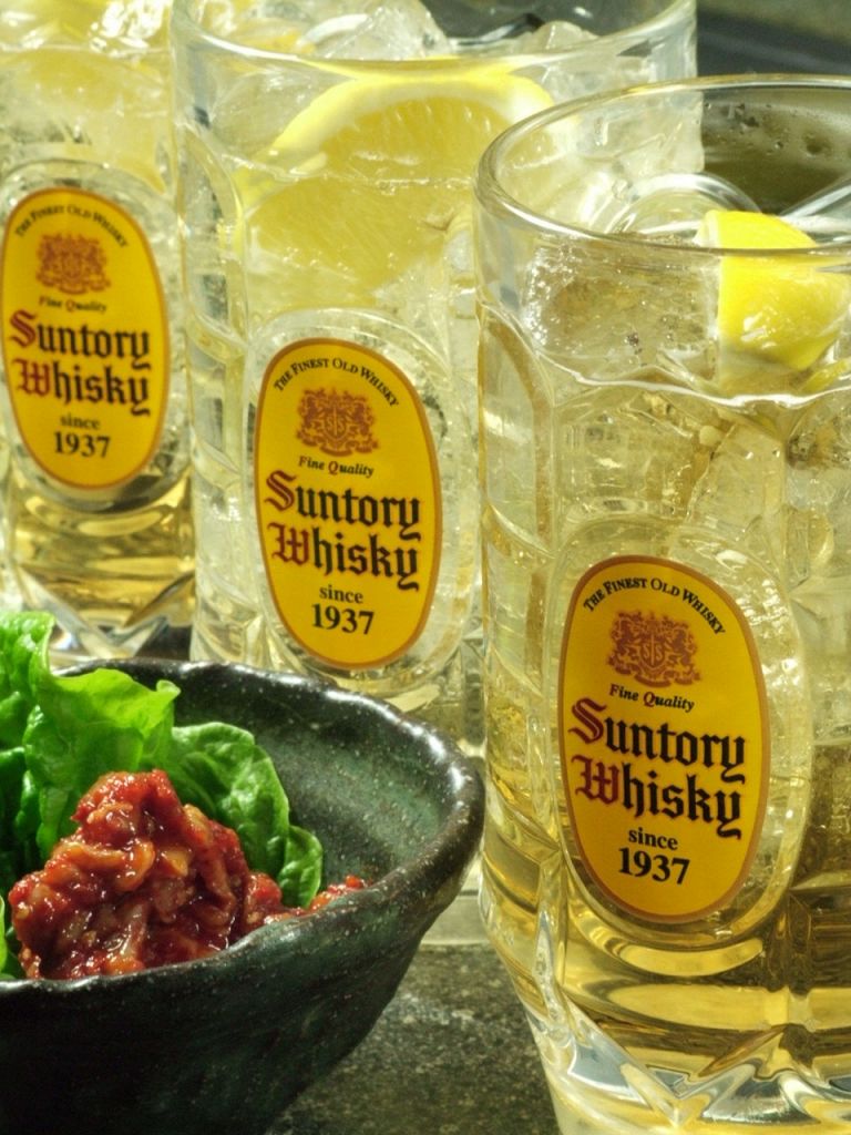 人気のハイボールも3種の味を取りそろえております。