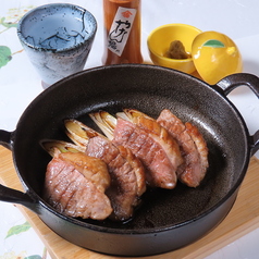 あい鴨と江戸千住葱の鉄板焼き 岩手県産